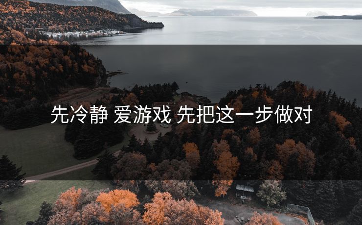 先冷静 爱游戏 先把这一步做对