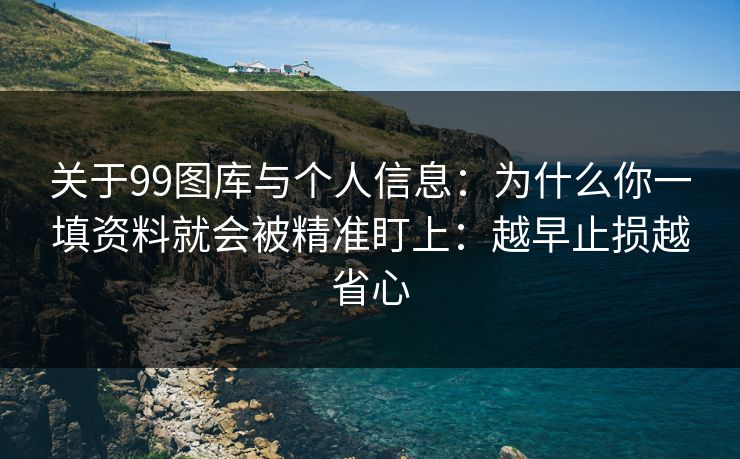 关于99图库与个人信息：为什么你一填资料就会被精准盯上：越早止损越省心